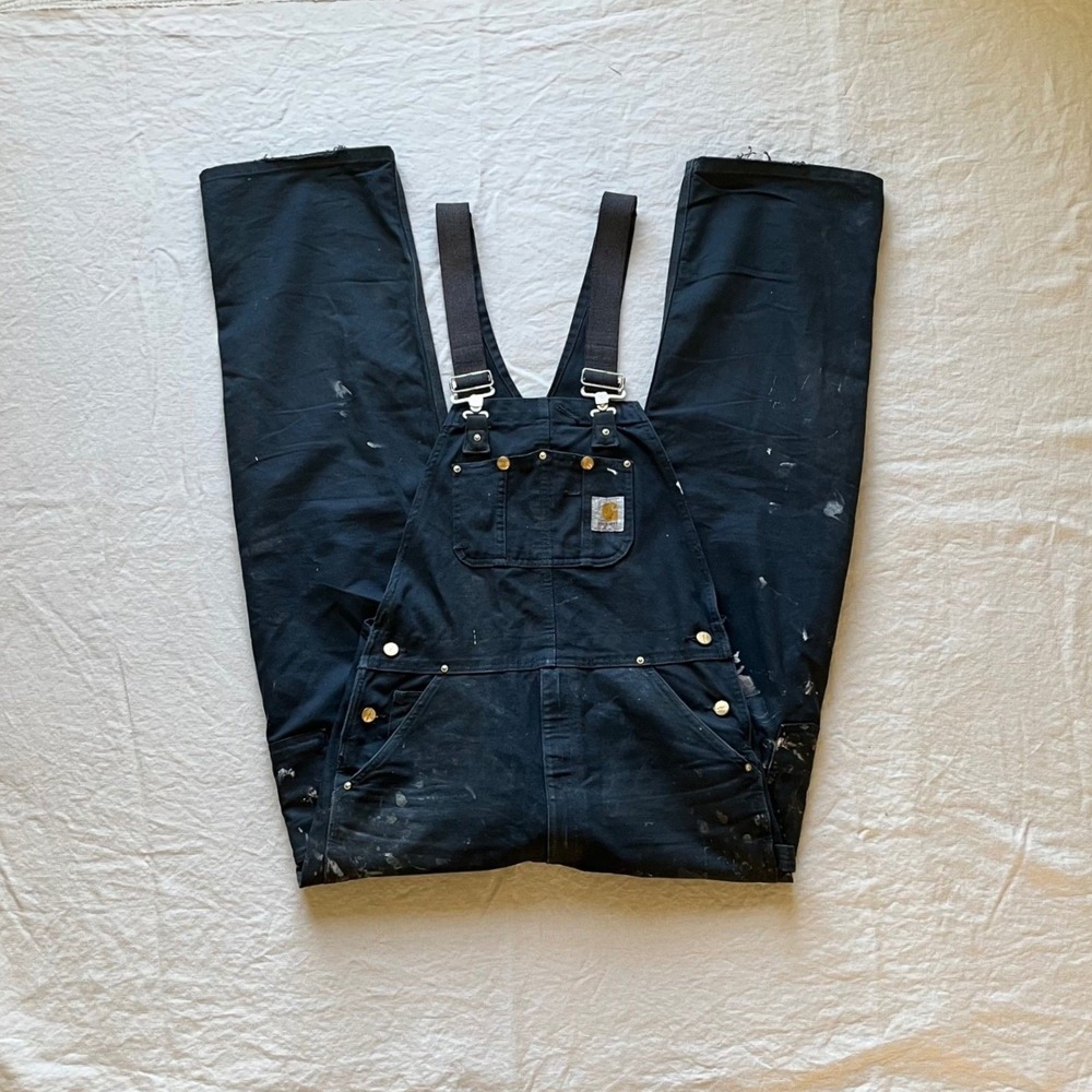 Carhartt Double Knee Overalls‎ Bib Black 34